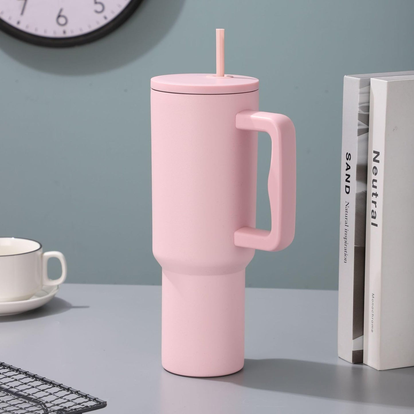 Tumbler with lid and Straw 1200ML Cup Stainless Steel Vacuum Insulated Tumbler for Water, Iced Tea or Coffee 1.2L Office, Gym and Travelling