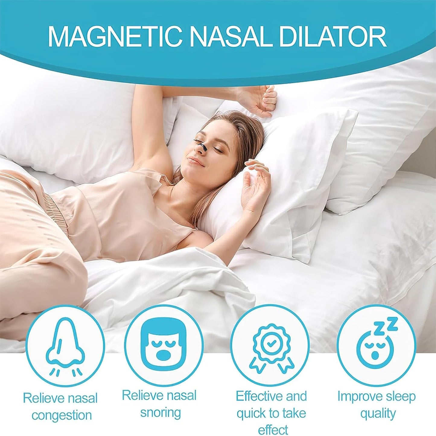 The Lean Collective’s Innovative Two Part Nasal Dilator System Magnetic Nose Strips for Breathing & Nasal Dilators for Breathing Includes Relief Bands