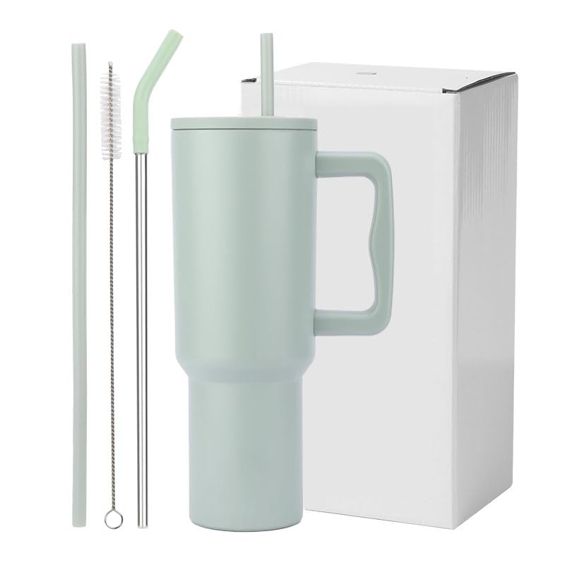 Tumbler with lid and Straw 1200ML Cup Stainless Steel Vacuum Insulated Tumbler for Water, Iced Tea or Coffee 1.2L Office, Gym and Travelling