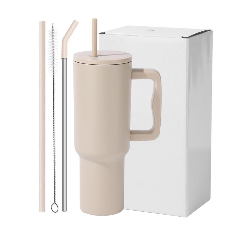 Tumbler with lid and Straw 1200ML Cup Stainless Steel Vacuum Insulated Tumbler for Water, Iced Tea or Coffee 1.2L Office, Gym and Travelling