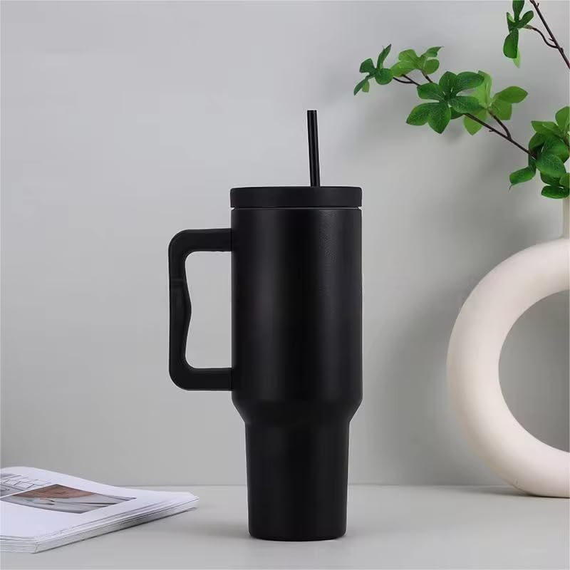 Tumbler with lid and Straw 1200ML Cup Stainless Steel Vacuum Insulated Tumbler for Water, Iced Tea or Coffee 1.2L Office, Gym and Travelling