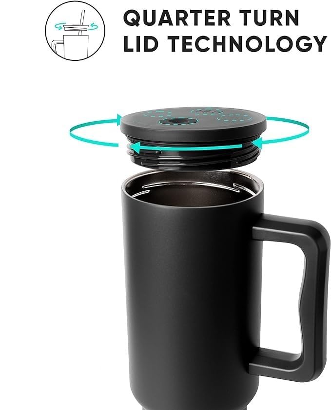 Tumbler with lid and Straw 1200ML Cup Stainless Steel Vacuum Insulated Tumbler for Water, Iced Tea or Coffee 1.2L Office, Gym and Travelling
