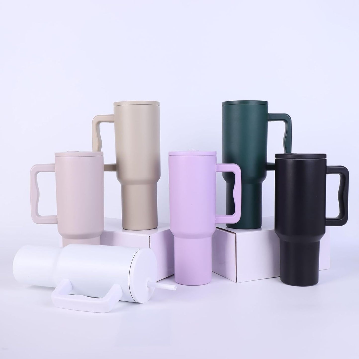 Tumbler with lid and Straw 1200ML Cup Stainless Steel Vacuum Insulated Tumbler for Water, Iced Tea or Coffee 1.2L Office, Gym and Travelling