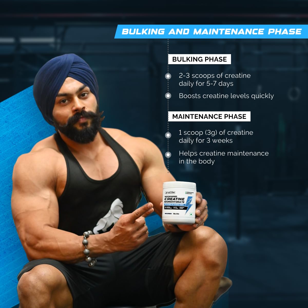 Wellcore - Pure Micronised Creatine Monohydrate (33 Servings) | Rapid Absorption