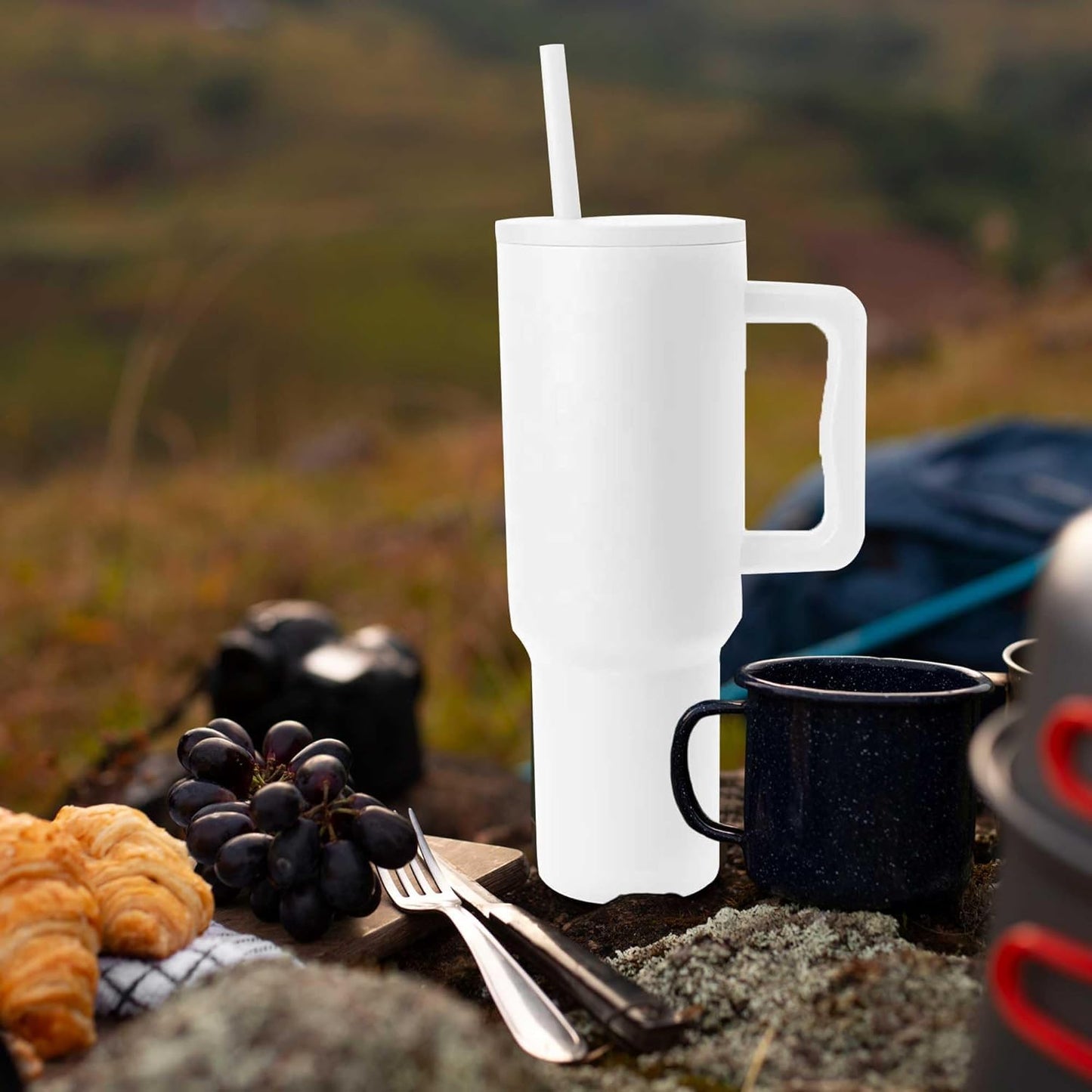 Tumbler with lid and Straw 1200ML Cup Stainless Steel Vacuum Insulated Tumbler for Water, Iced Tea or Coffee 1.2L Office, Gym and Travelling