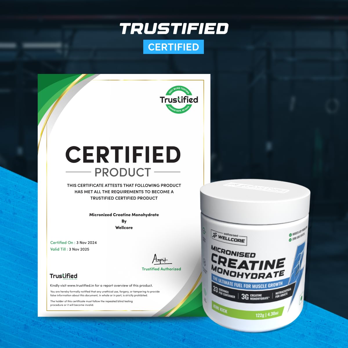 Wellcore - Pure Micronised Creatine Monohydrate (33 Servings) | Rapid Absorption