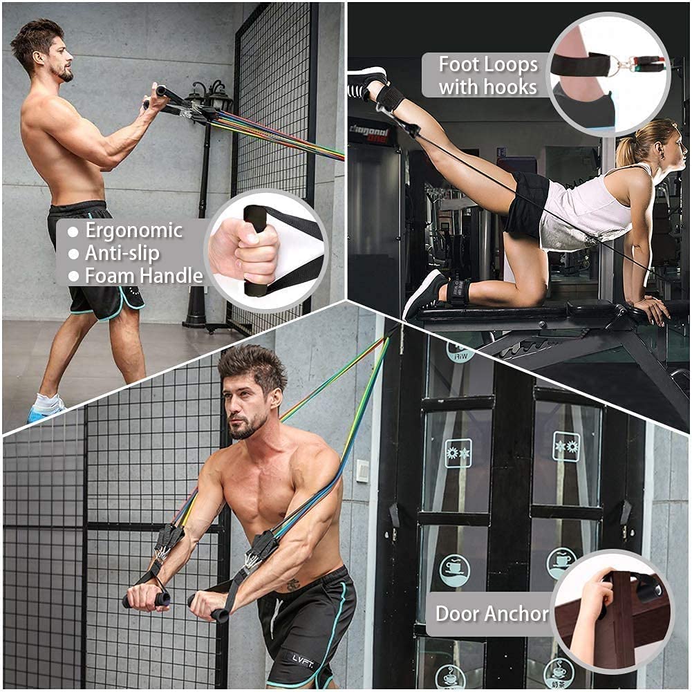 Resistance Bands Set for Exercise, Stretching and Workout for Men, Women
