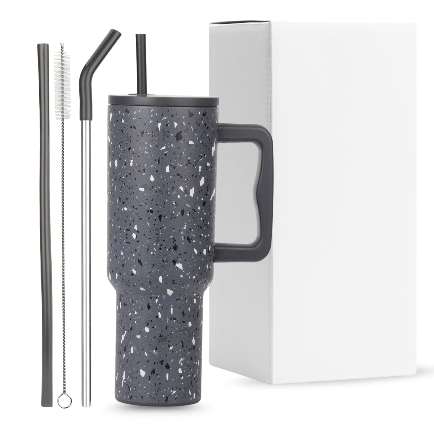 Tumbler with lid and Straw 1200ML Cup Stainless Steel Vacuum Insulated Tumbler for Water, Iced Tea or Coffee 1.2L Office, Gym and Travelling