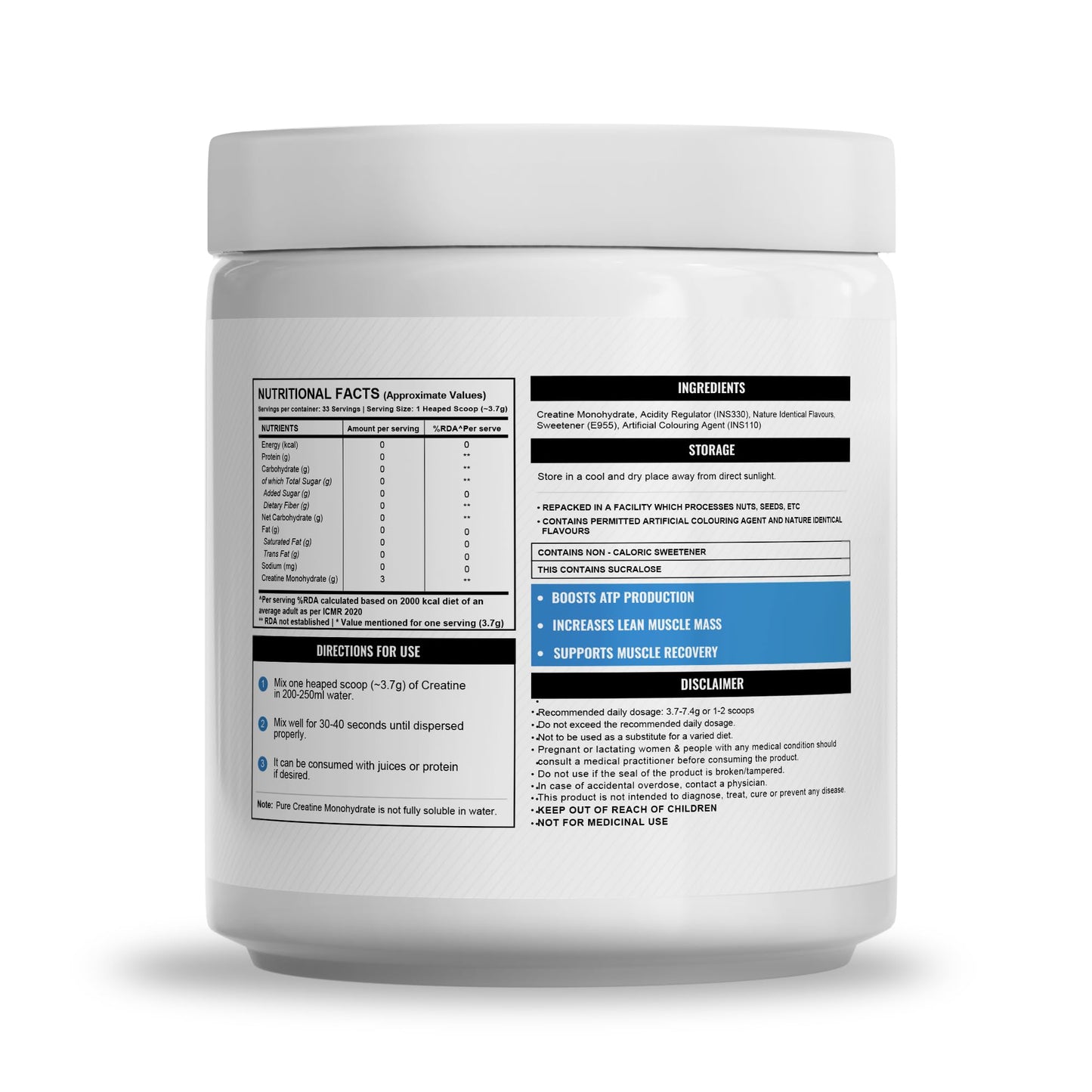 Wellcore - Pure Micronised Creatine Monohydrate (33 Servings) | Rapid Absorption