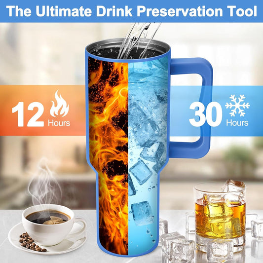 Tumbler with lid and Straw 1200ML Cup Stainless Steel Vacuum Insulated Tumbler for Water, Iced Tea or Coffee 1.2L Office, Gym and Travelling