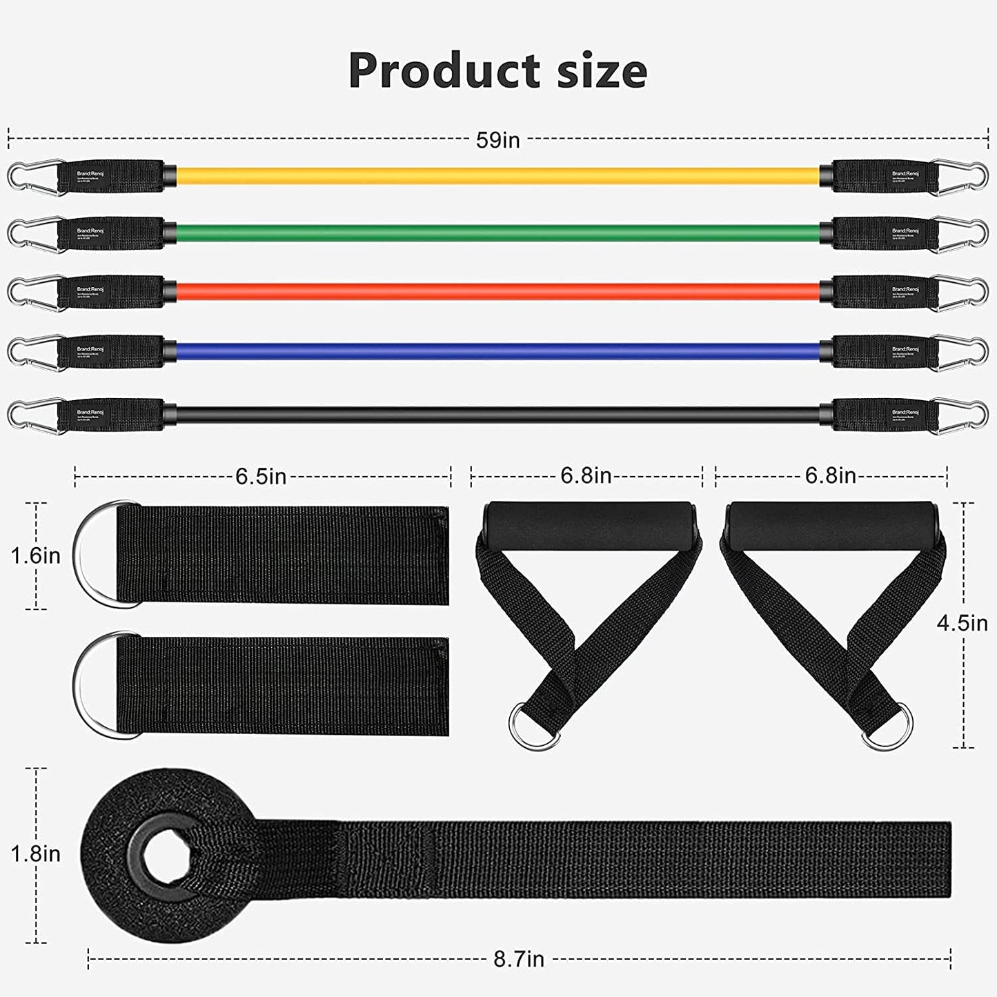 Resistance Bands Set for Exercise, Stretching and Workout for Men, Women