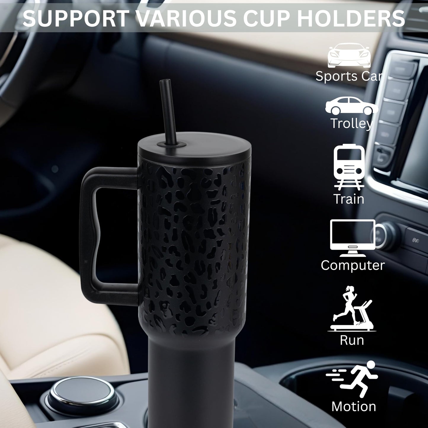 Tumbler with lid and Straw 1200ML Cup Stainless Steel Vacuum Insulated Tumbler for Water, Iced Tea or Coffee 1.2L Office, Gym and Travelling