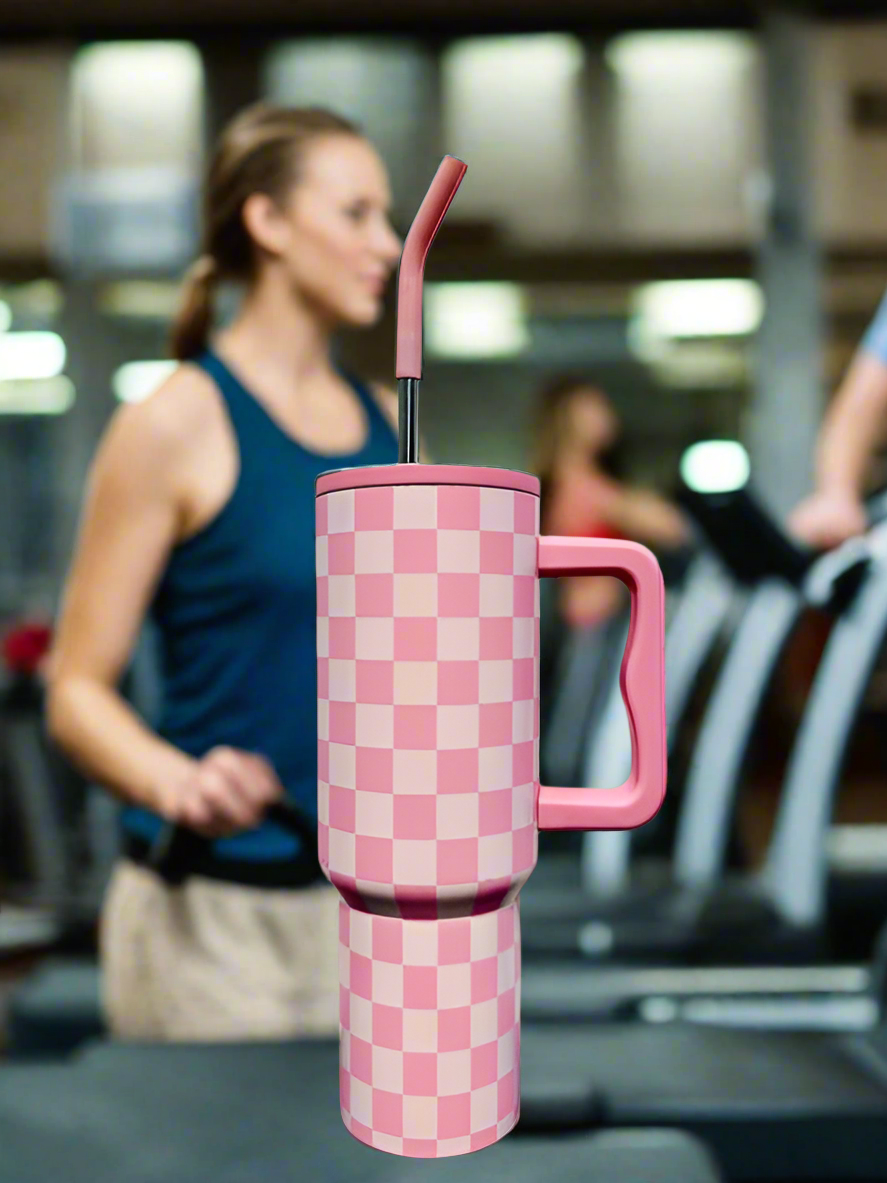 Tumbler with lid and Straw 1200ML Cup Stainless Steel Vacuum Insulated Tumbler for Water, Iced Tea or Coffee 1.2L Office, Gym and Travelling