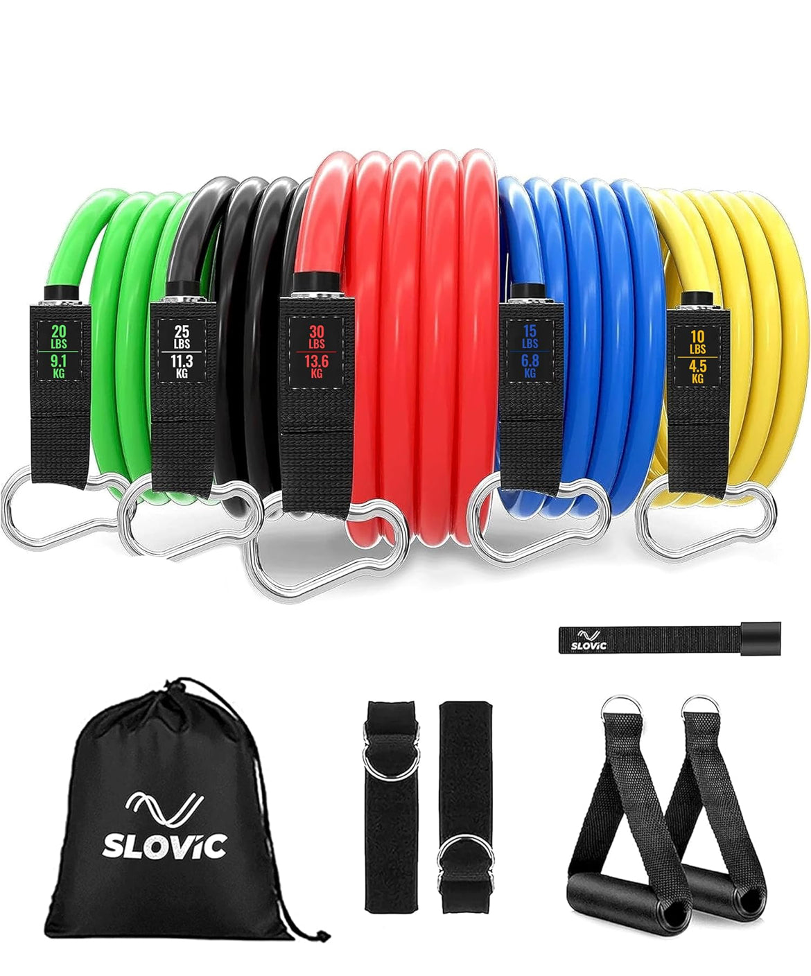 Resistance Bands Set for Exercise, Stretching and Workout for Men, Women